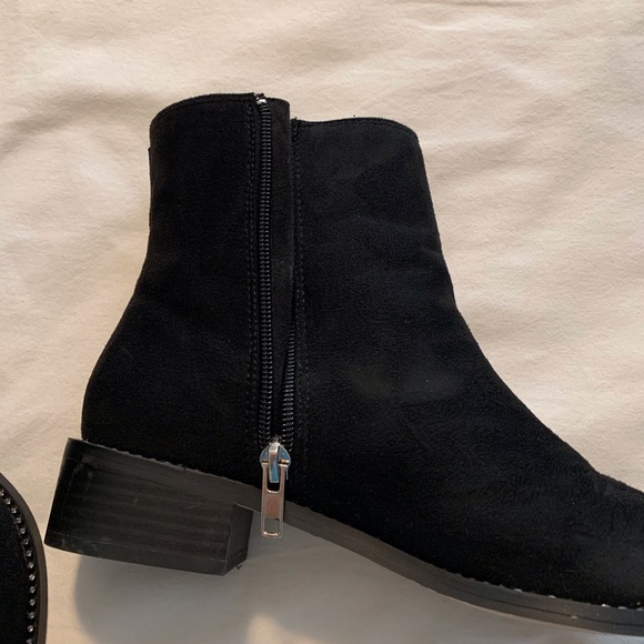 Black boots by BEBE, with rhinestones - Picture 8 of 9